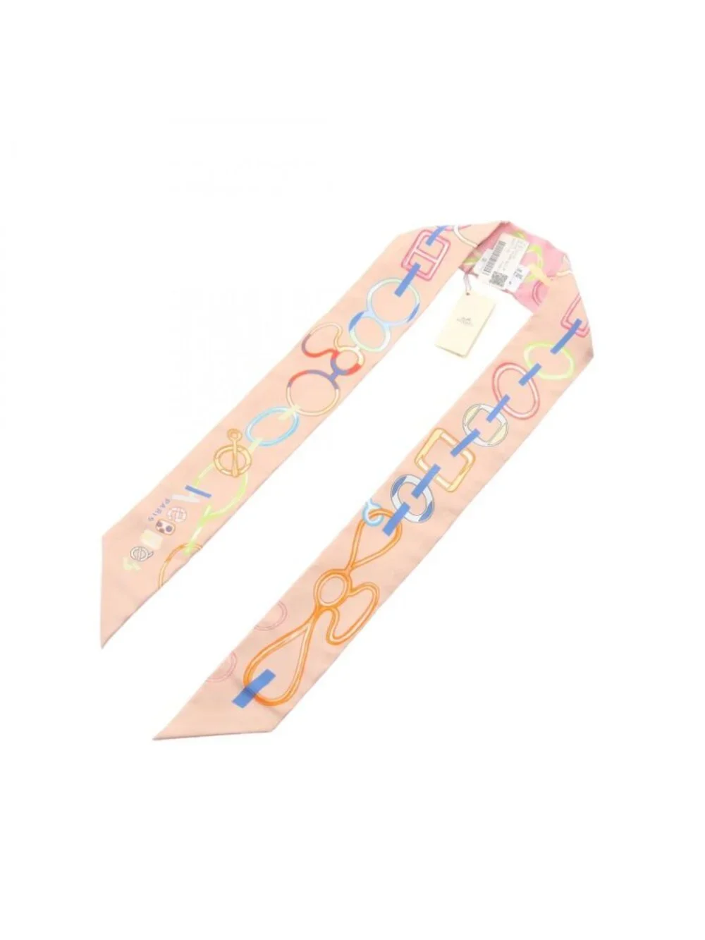 Hermes Scarf Twilly Re Boucles Ribbon Silk